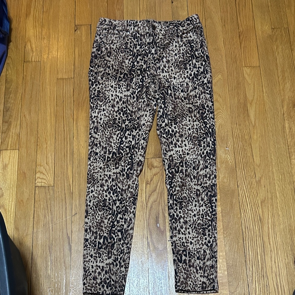 Earl Jeans Brown Leopard Skinny Ankle Pants Size 6